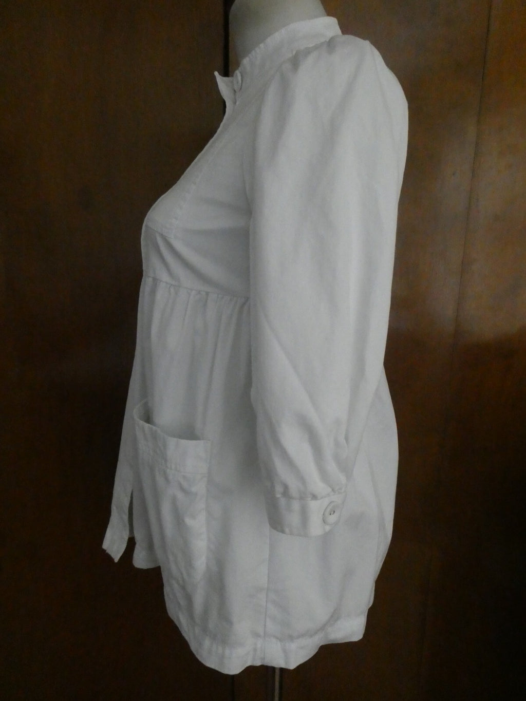 French Connection Women’s White Button-Down Cotton Lined Jacket Blazer Size 2