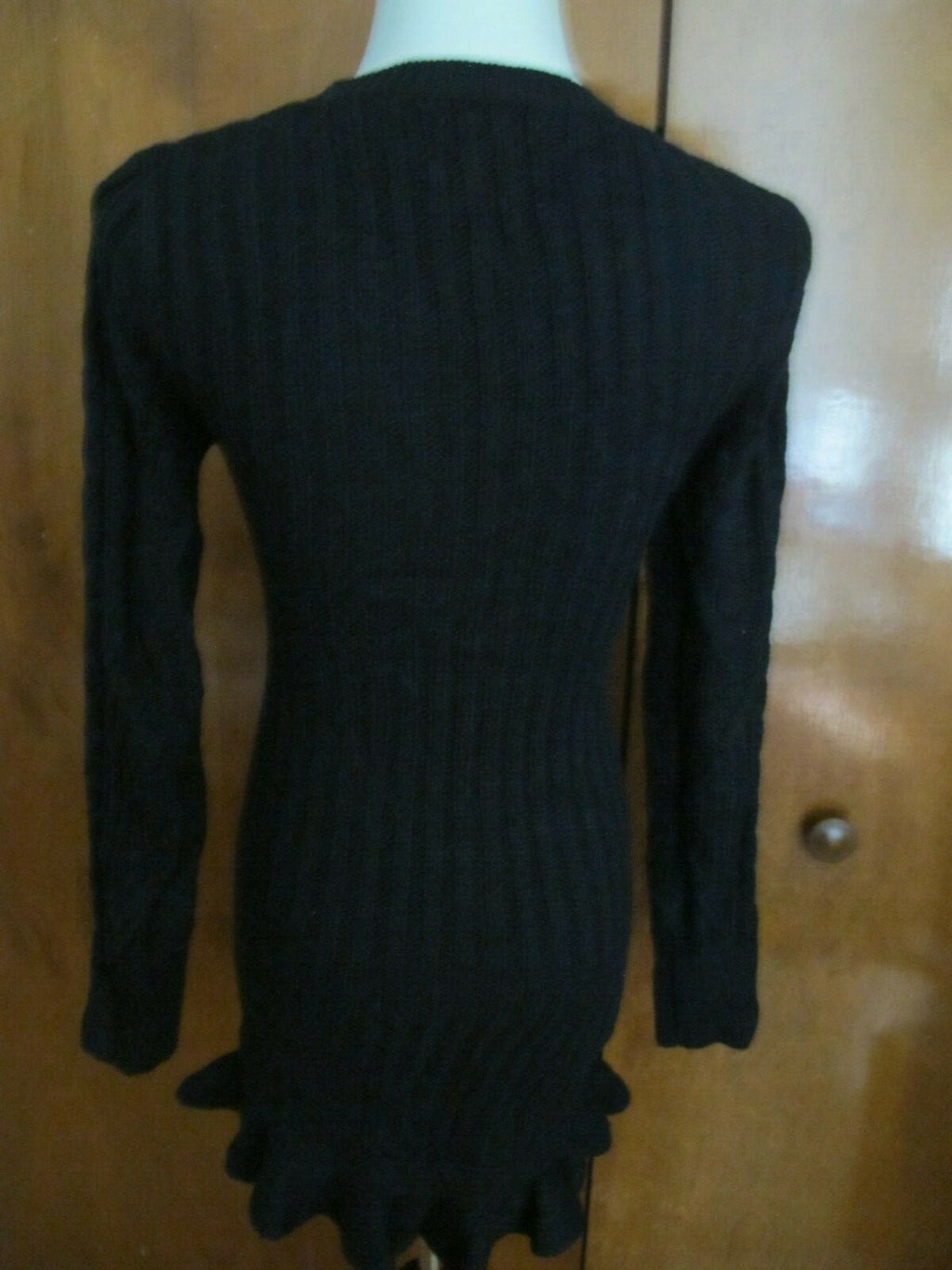 UNIF Women's Black Detailed Sweater Mini Dress Medium(fits Small)