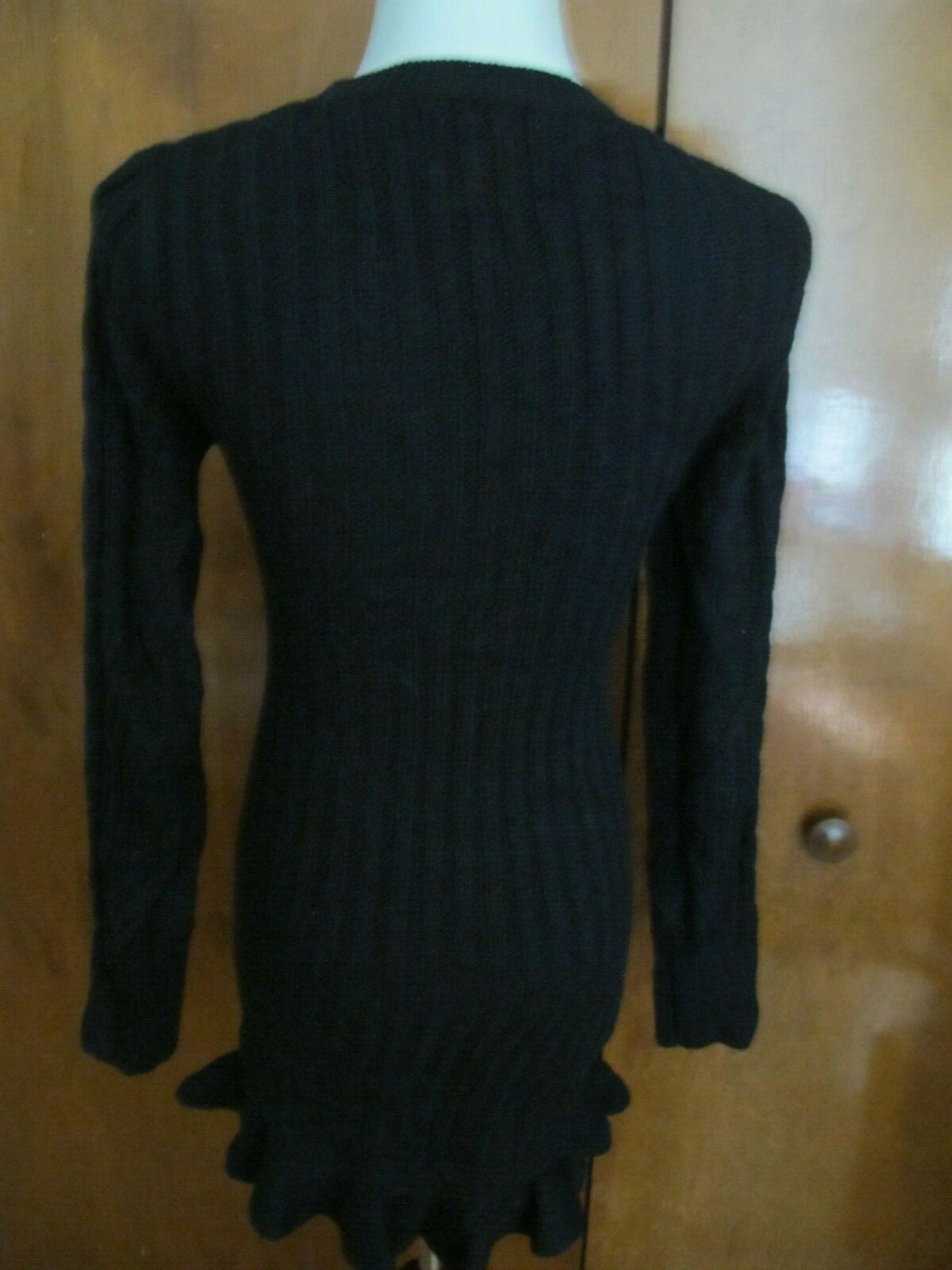 UNIF Women's Black Detailed Sweater Mini Dress Medium(fits Small)