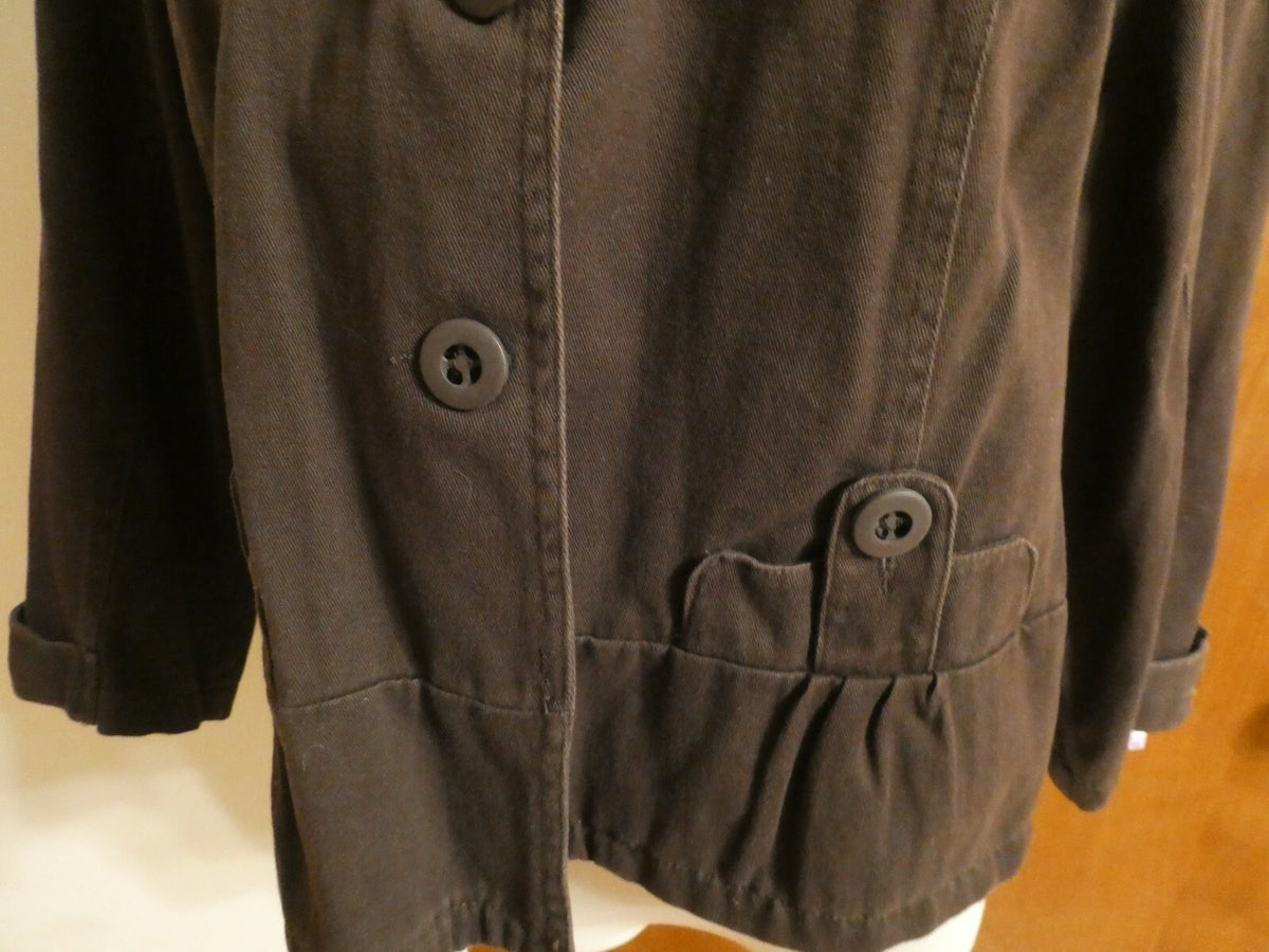 Coffeeshop women’s brown 3/4 sleeves detailed blazer jacket  XLarge new w/tag