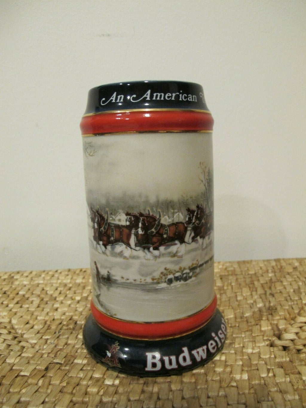 Collectable Ceramic Budweiser Mug 1990 Handcrafted Expressly Anheuser-Busch  