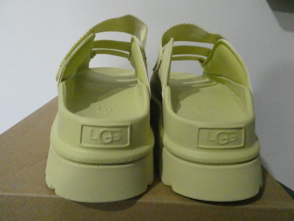 UGG GoldenGlow Slide Sandals Women Yellow Platform 1167430 Adjustable Straps 10