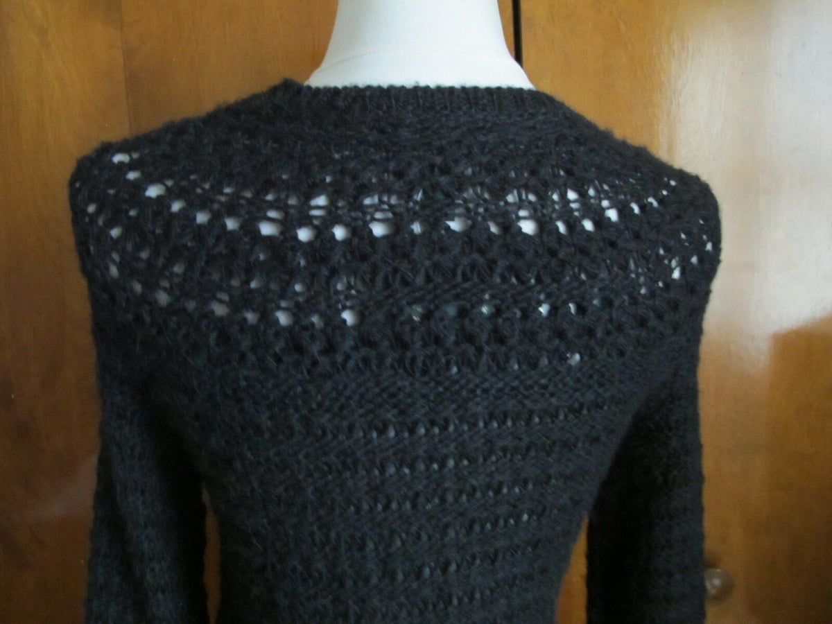 Lauren Ralph Lauren women’s black crewneck detailed sweater Medium
