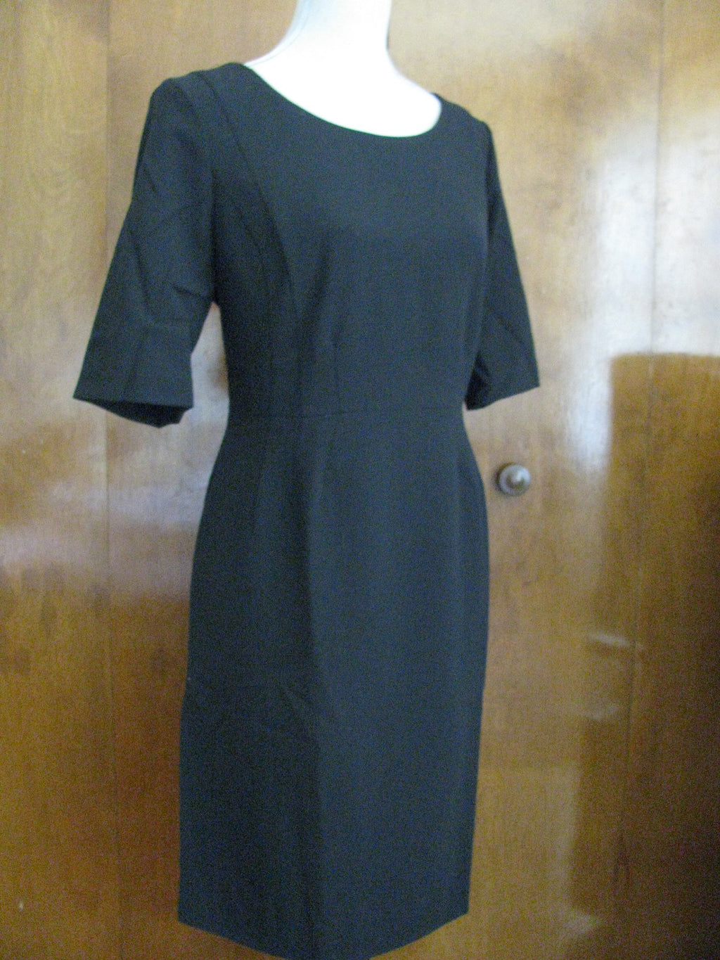 Gap women's black pleated empire seam short sleeves dress 