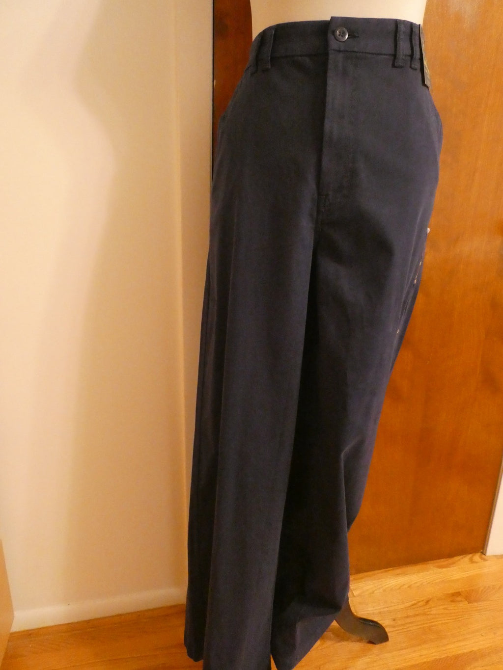 U.S. Polo Assn. Women's Wide Leg Chino Pants Navy High Rise Size 16R (fit 14R)