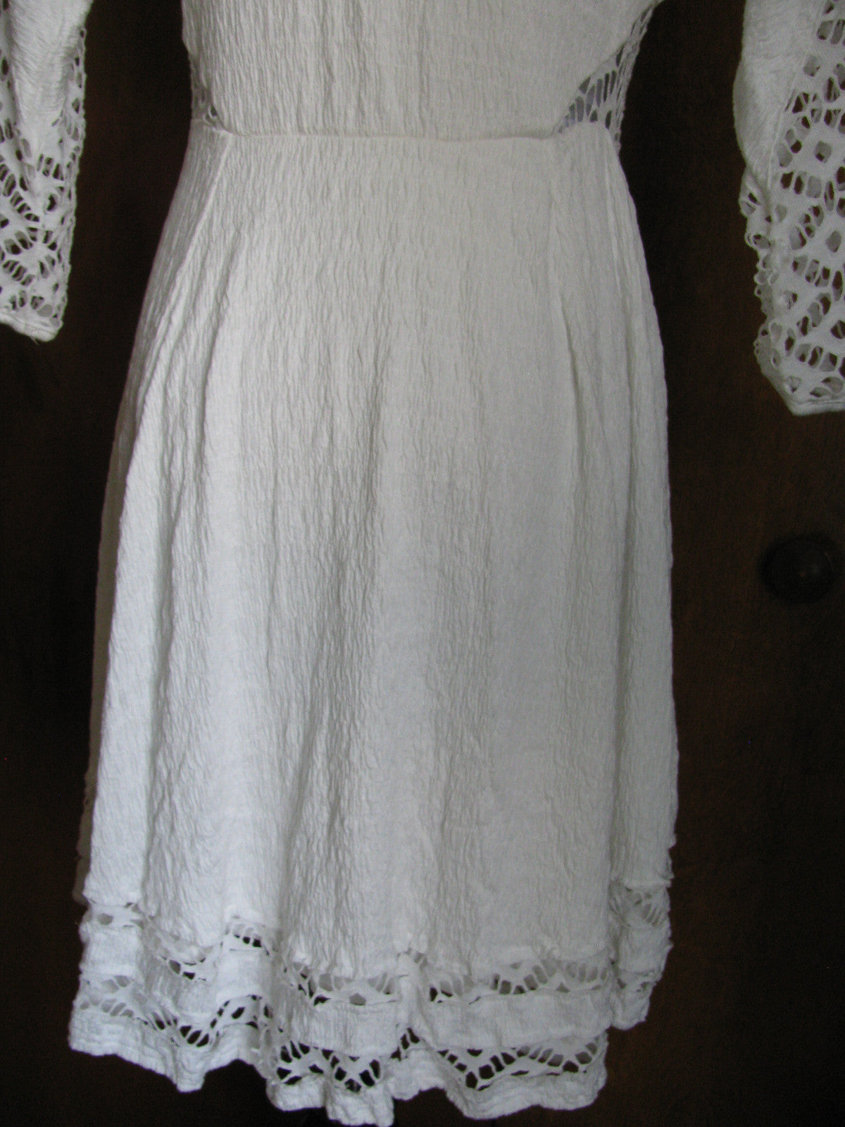 Free People womens snow lined crocheted soft rayon flare dress New
