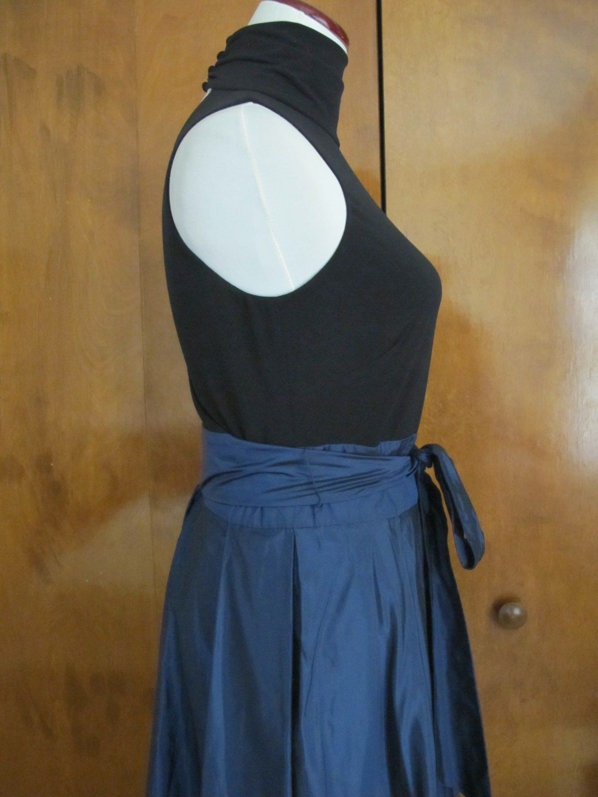 Ralph Lauren women's black blue fit and flare silhouette dress new