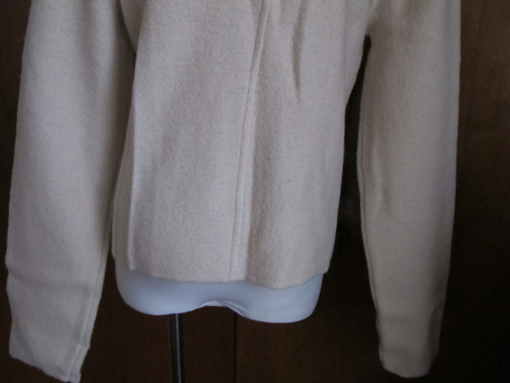 Anthropologie's women’s ivory detailed wool cardigansize Large NWT