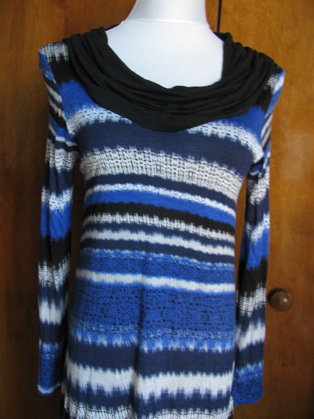 Kensie women’s empire blue combo lined dress Small 