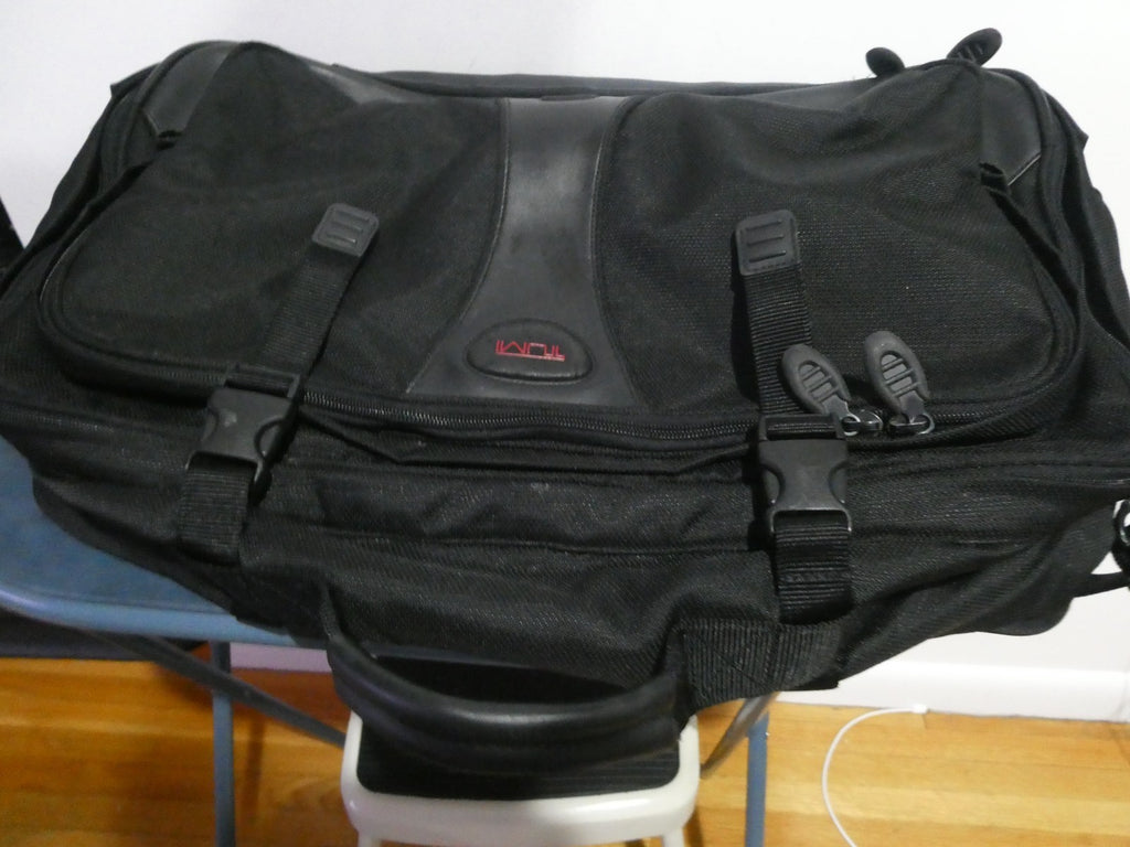 TUMI Expandable 3-in-1 Travel Bag Backpack Briefcase Black Ballistic Nylon 22"