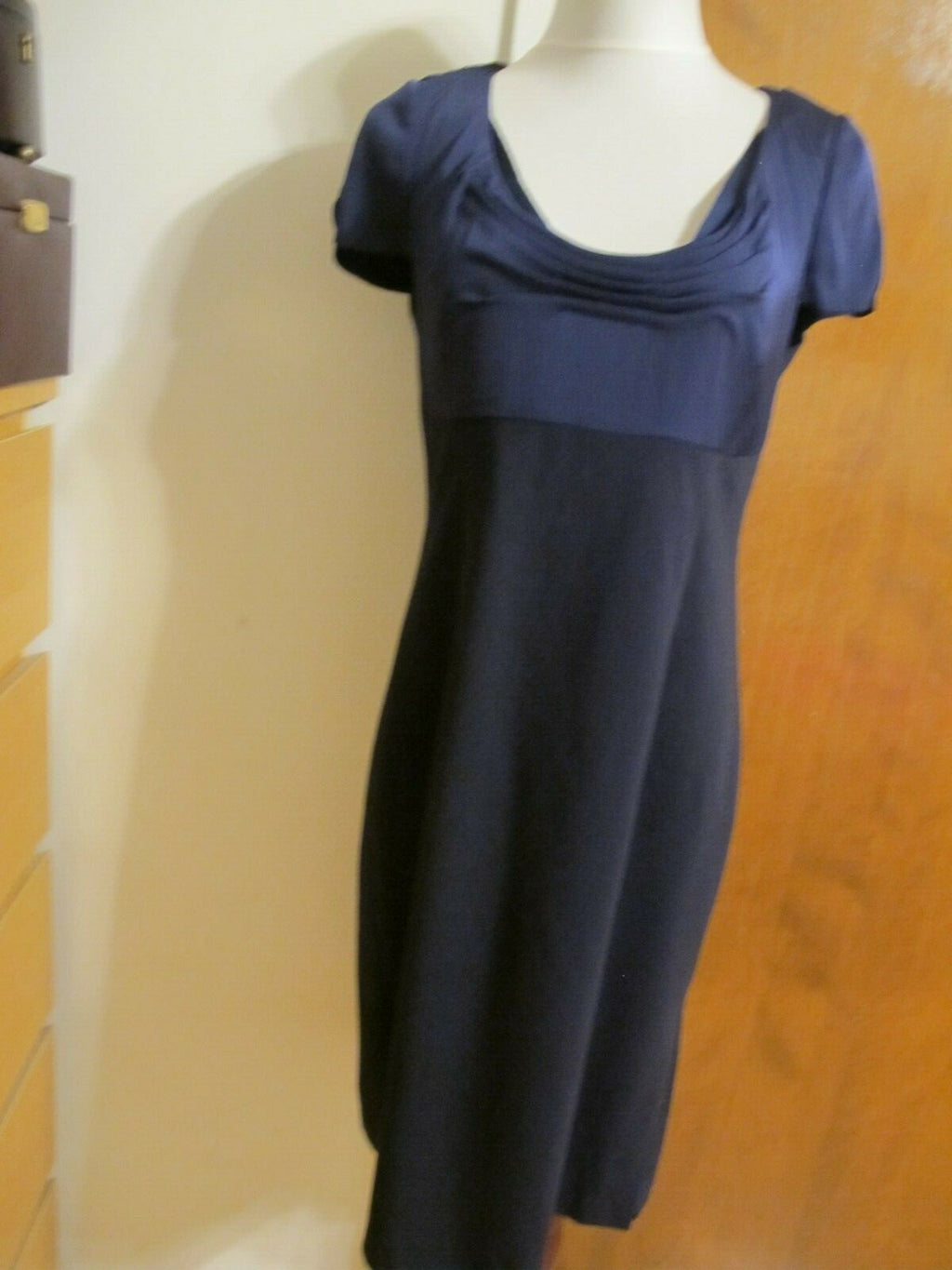 Elie Tahari Verida Women’s Navy Evening Lined Dress Size US 12 UK 16 IT 48