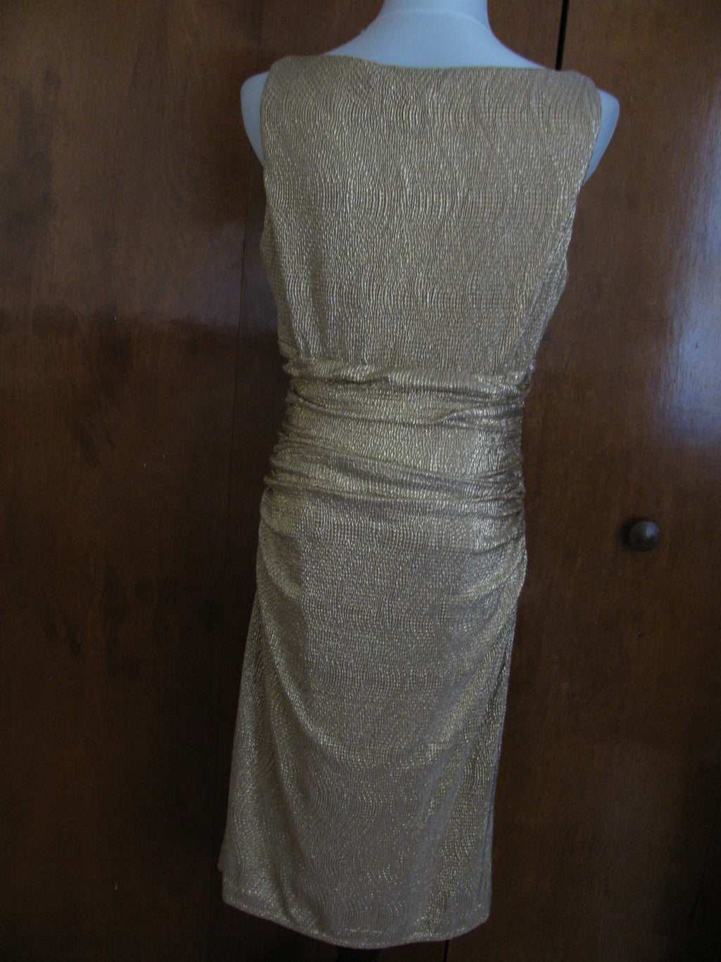 Ralph Lauren women's yellow gold lined evening dress Size 12 NEW