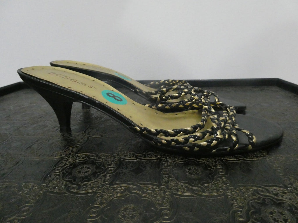 BCBG girls slippers with heels black 8B/38