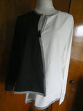 Made With Love women's white/black top XL, XXL- (XL fits L), (XXL fits XL)