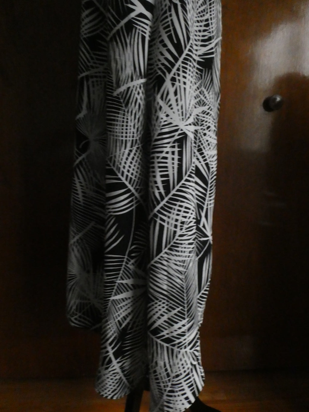 Partizia Lusa Milano Black/White Detailed Asymmetric Tunic Dress Size Medium