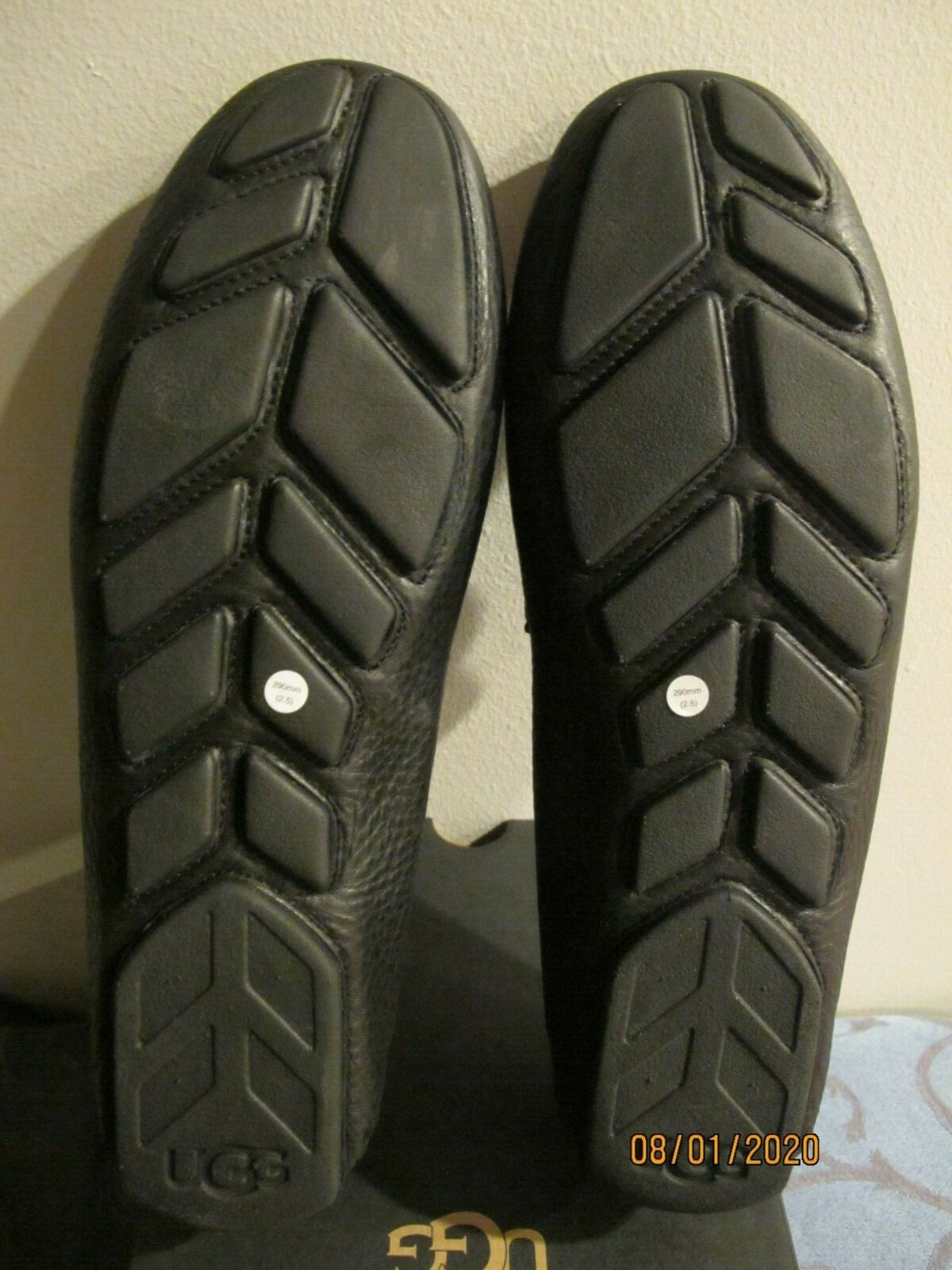 UGG Men's Henrick Leather Braid Black Shoes style 1106810 size 11 2E Wide
