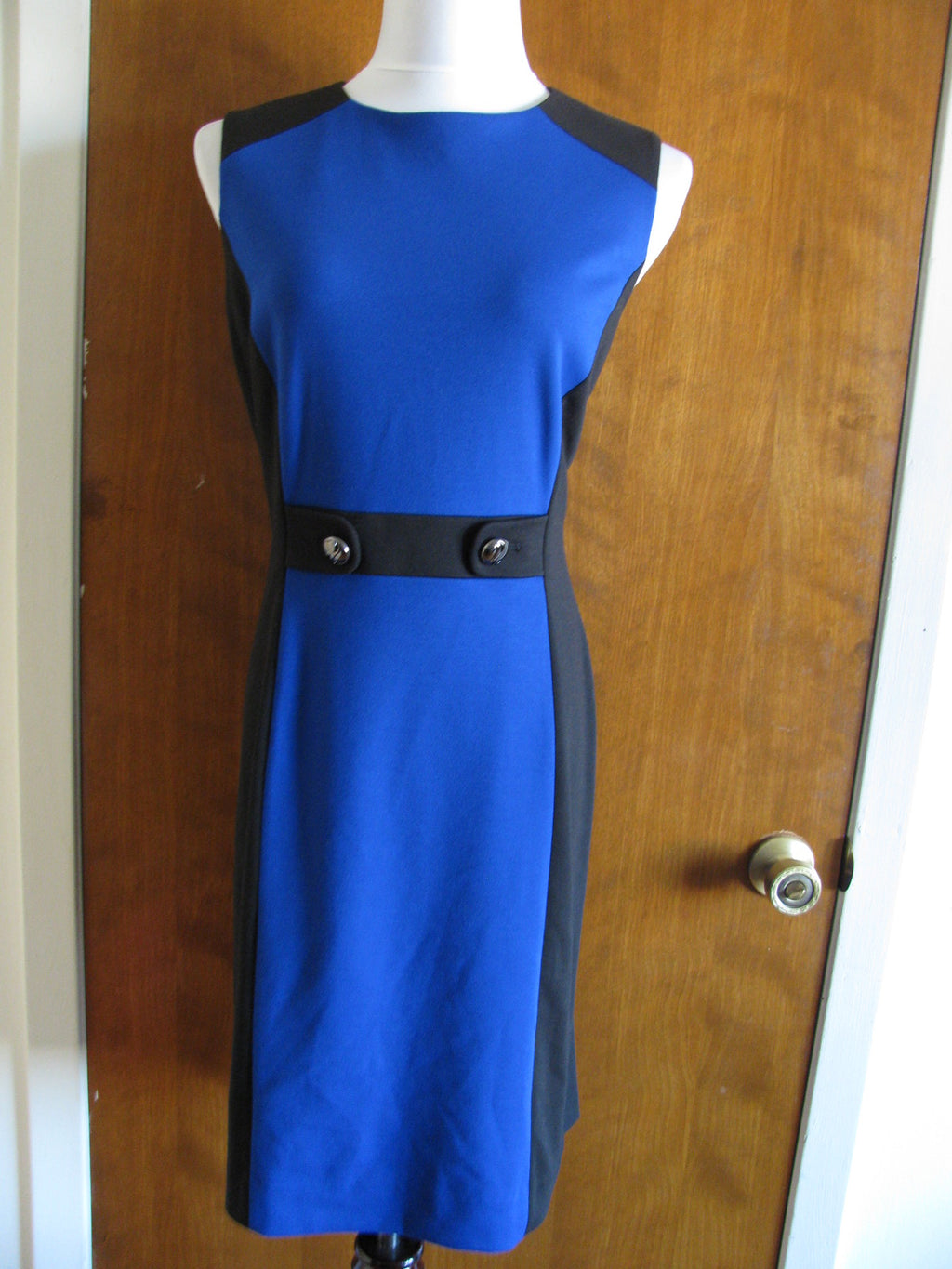 Tahari  Blue Black Dress 12