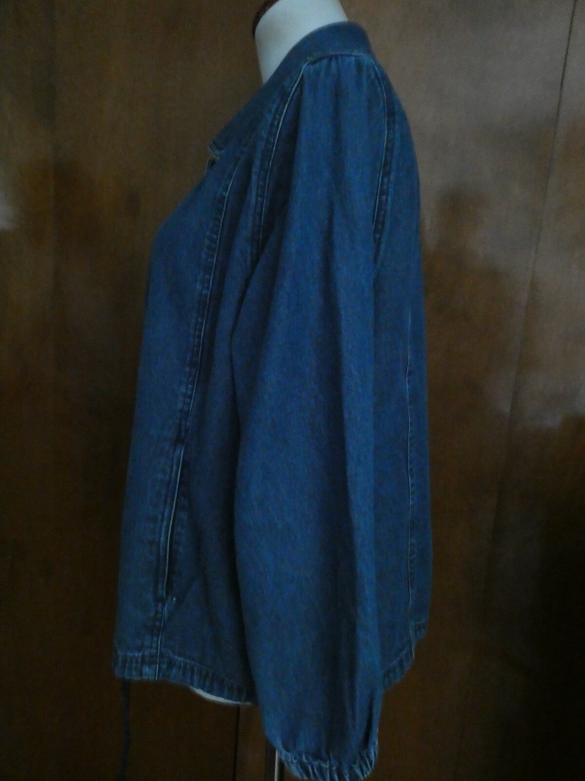 LL Bean Denim Women’s Long Sleeve Blue Lyocell/Cotton Jacket Size 16P 