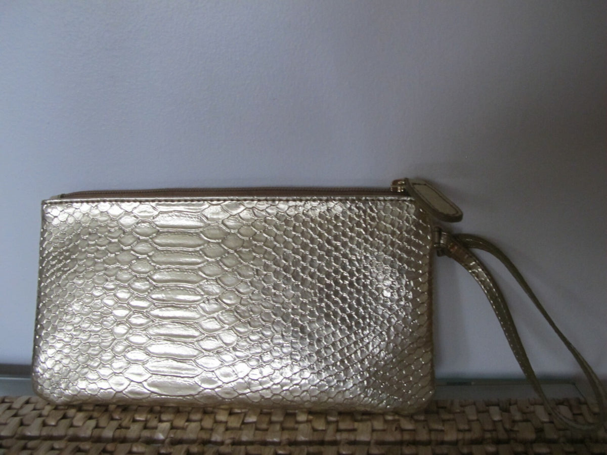 Sharif Since 1827 Gold Makeup Bag Wrist Strap