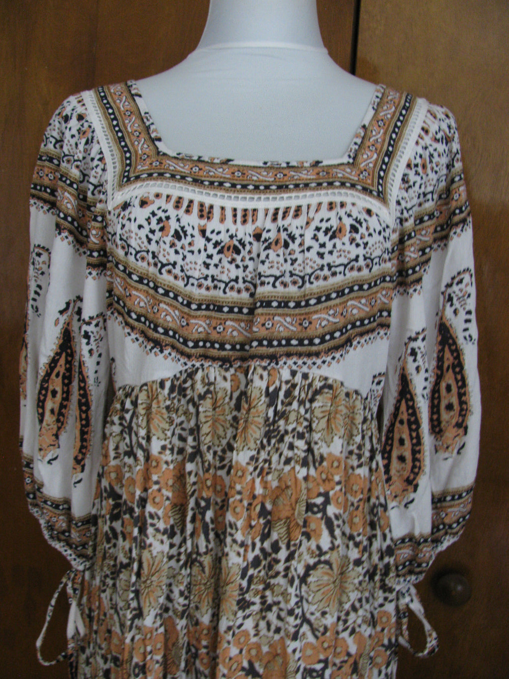 Free People women’s soft rayon ivory combo mini New dress 