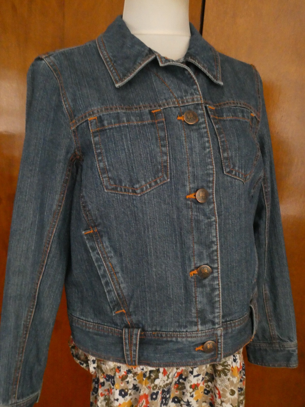 BB BLUE women's blue jean jacket size PL