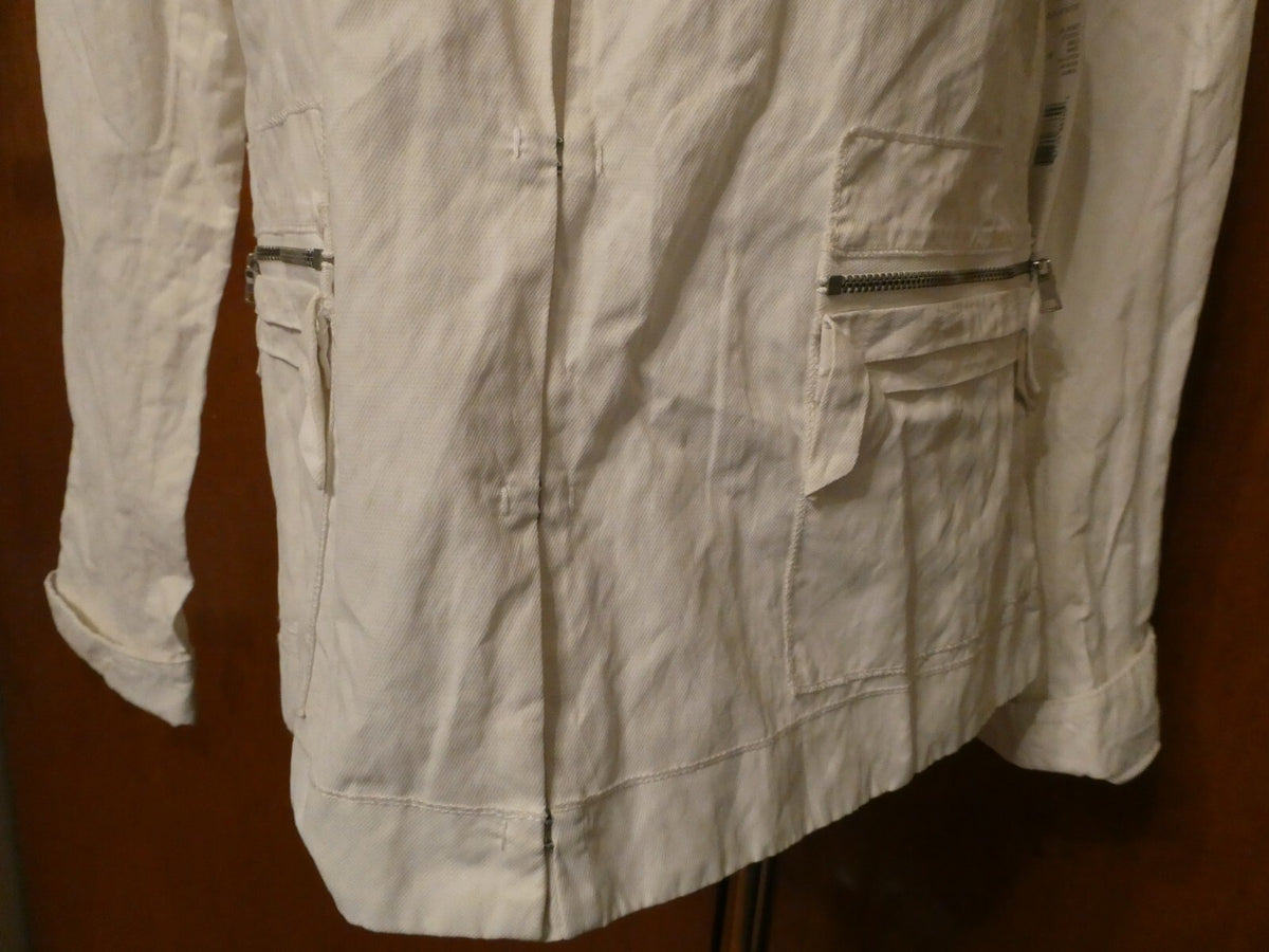 Tahari women's white soft cotton/nylon lined blazer US 14, UK 18, IT 50