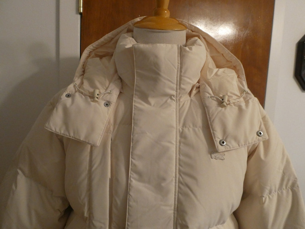 Lacoste Men’s Oversized Down Puffer Jacket Coat XL/2XL Beige Water Repellent NWT