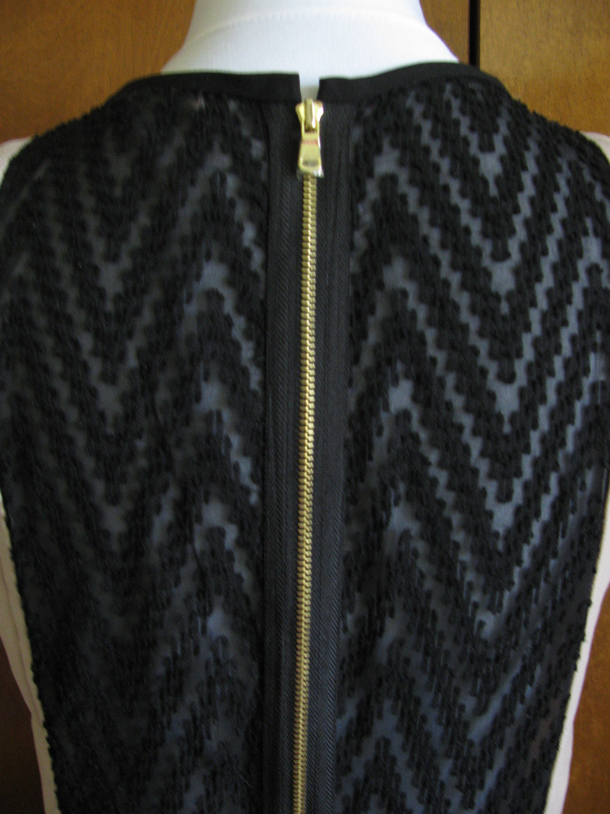 Rachel Roy women's black white mesh lined foxy lady dress size 8 New