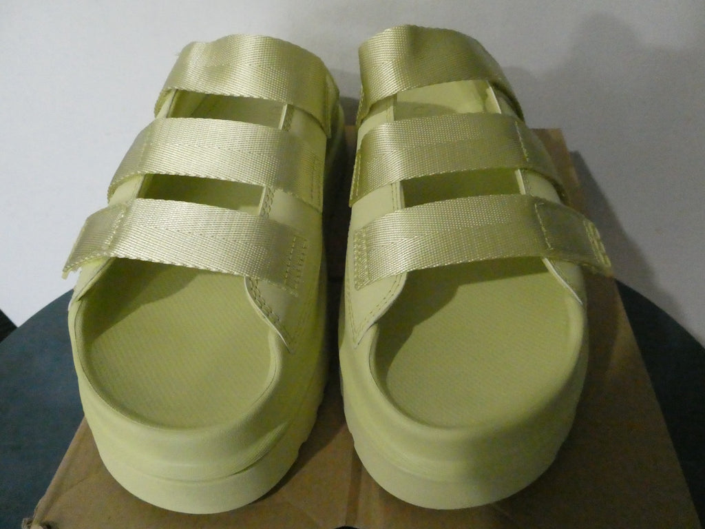 UGG GoldenGlow Slide Sandals Women Yellow Platform 1167430 Adjustable Straps 10