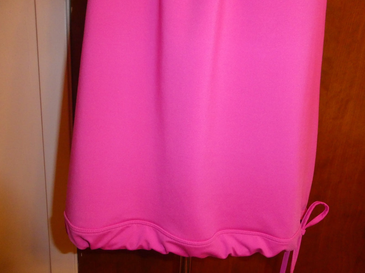 Athleta Women’s Pink Tank Top Large Sleeveless Racerback Ruffle Hem Stretch