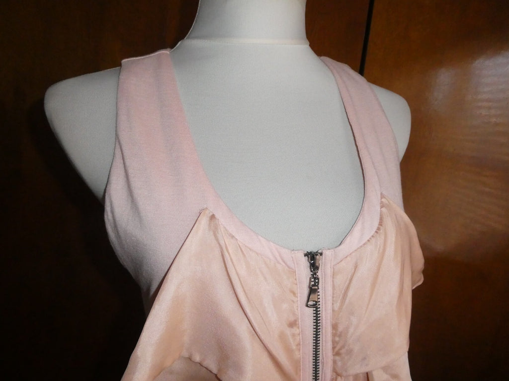 Pure Sugar Women's Pink Cotton/Polyester/Silk Detailed Lined Tunic Top Blouse L