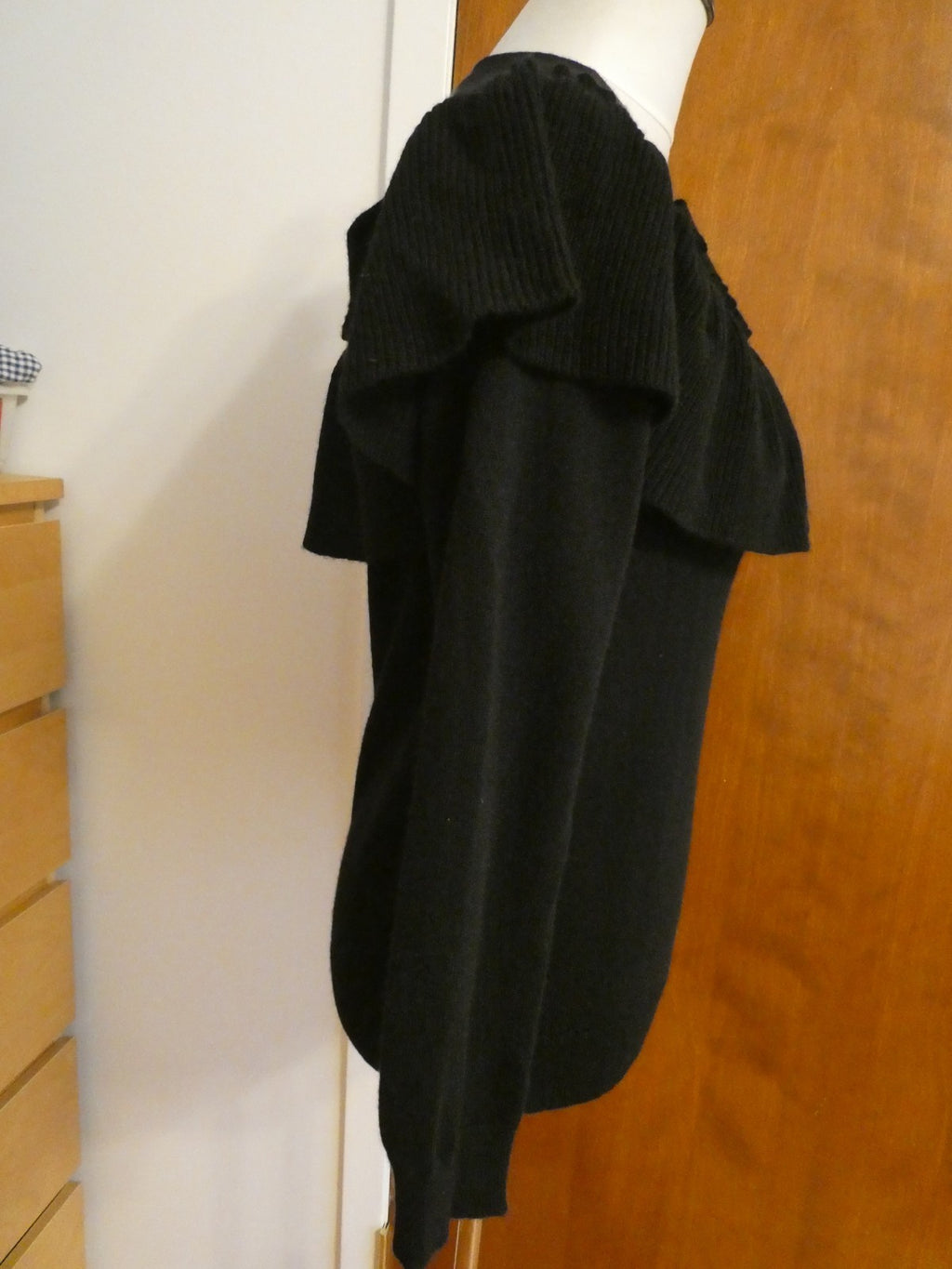 Aqua Cashmere Cold-Shoulder Ruffle Sweater from Bloomingdale's Retail Value $198