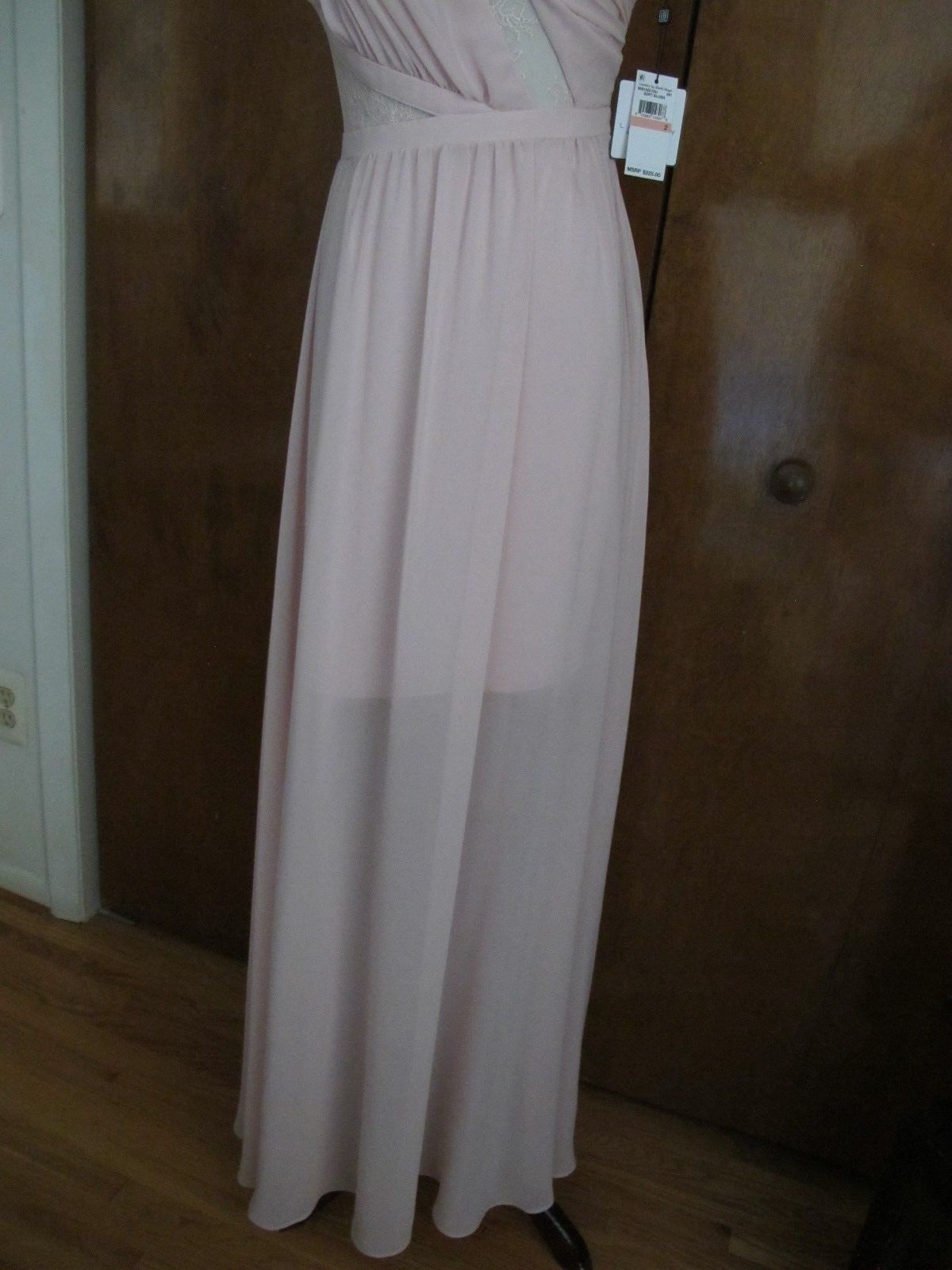 Laundry by Shelli Segal Women’s Pink Detailed One-Shoulder Build in Bra Gown 2 