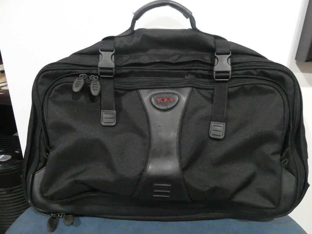 TUMI Expandable 3-in-1 Travel Bag Backpack Briefcase Black Ballistic Nylon 22"