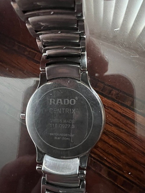 Rado Centrix Swiss Made 115.0927.3 Water Resistant 3bar 30m Unisex Quartz Watch