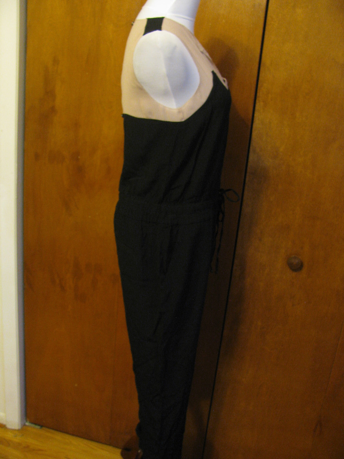 Rachel Roy women's black/beige gorgeous viscose jumpsuit size small New