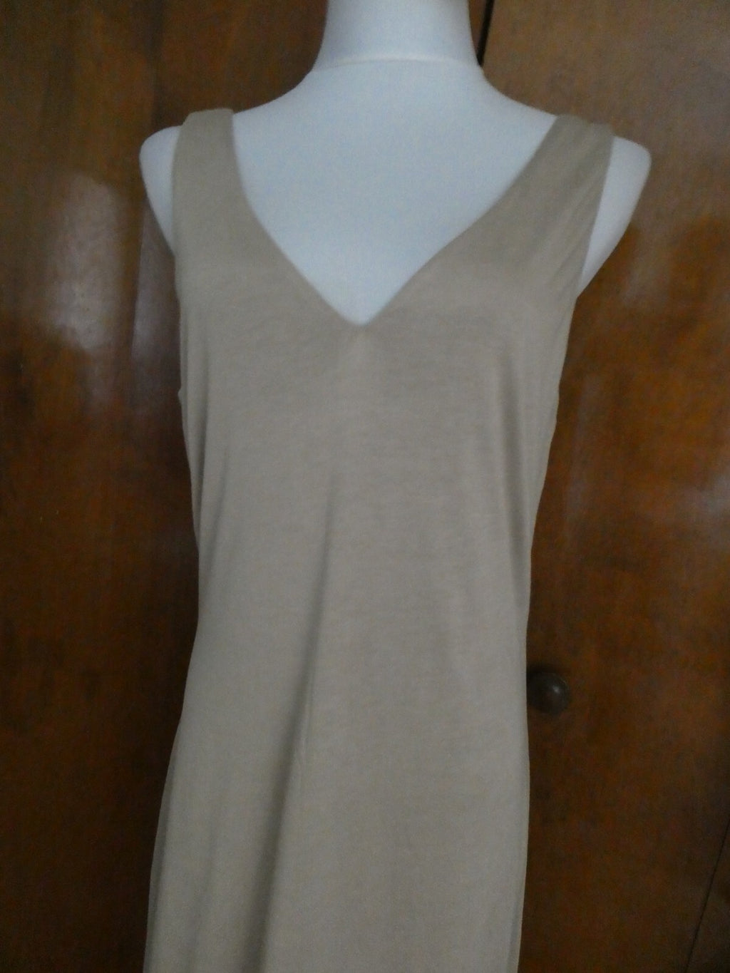 Polo Ralph Lauren women's 100% viscose lined beige tan dress size Large
