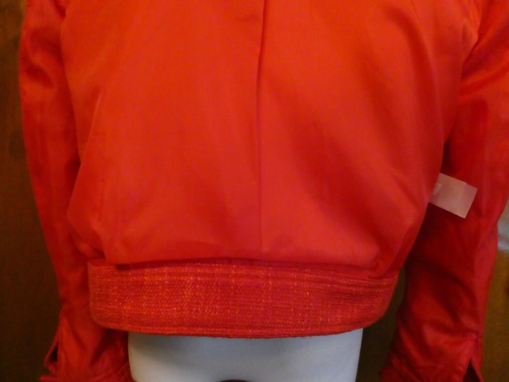 DKNY women red lined long sleeves blazer jacket size 12