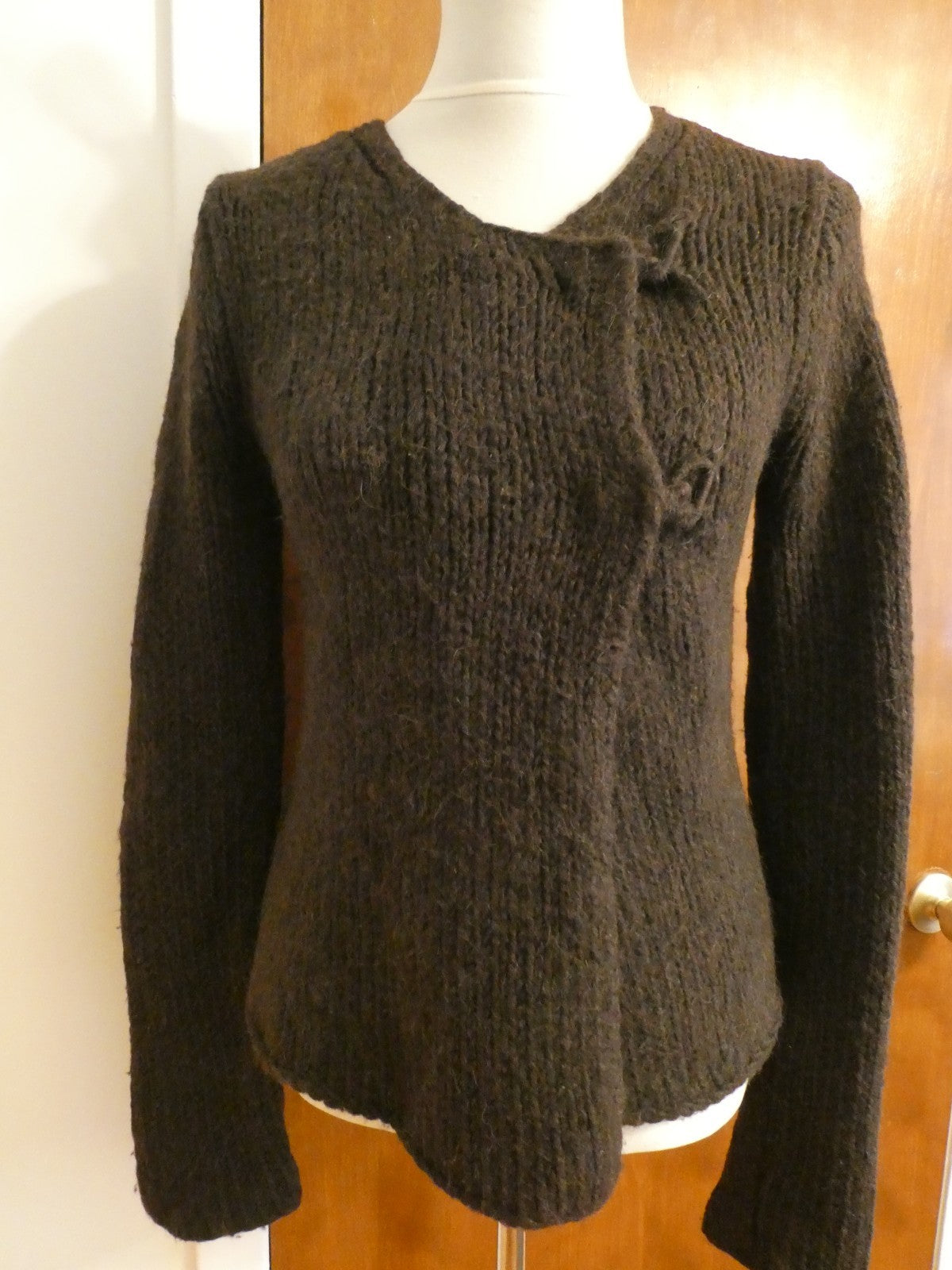 Juicy Couture Brown Wool Blend Cardigan Sweater Women’s Medium (Fits Small)