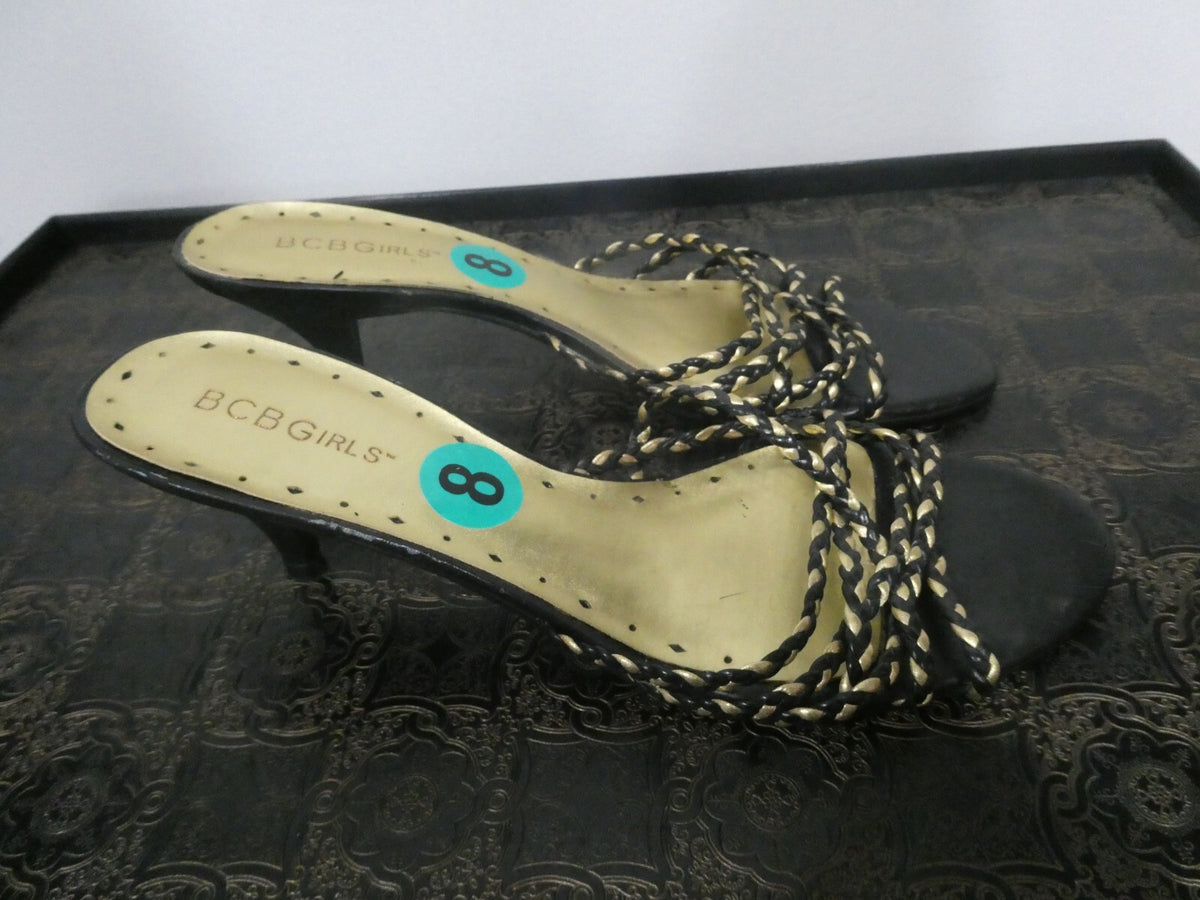 BCBG girls slippers with heels black 8B/38