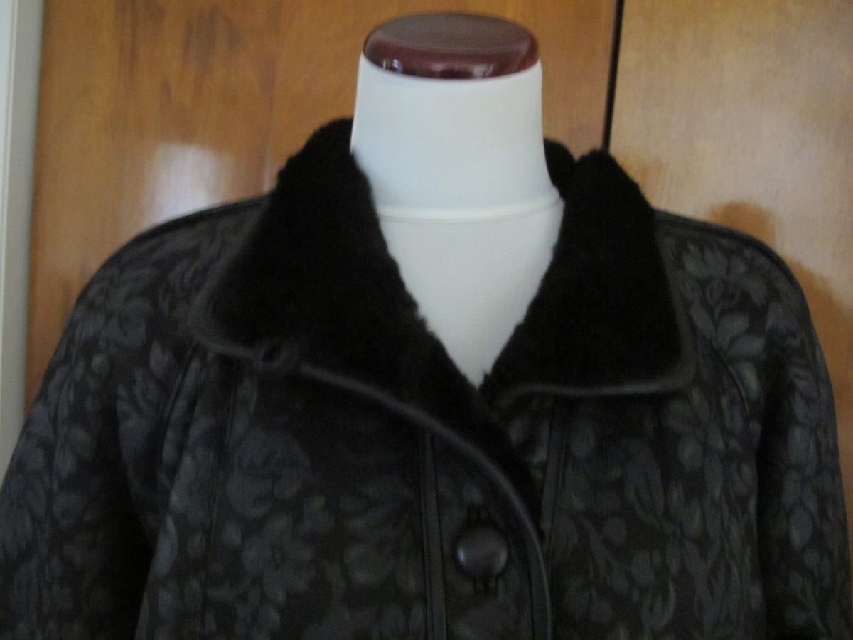 Adarcrea Petro Diez Women Shearling Sheepskin Fur Full Length Coat Sz38 US Sz 8