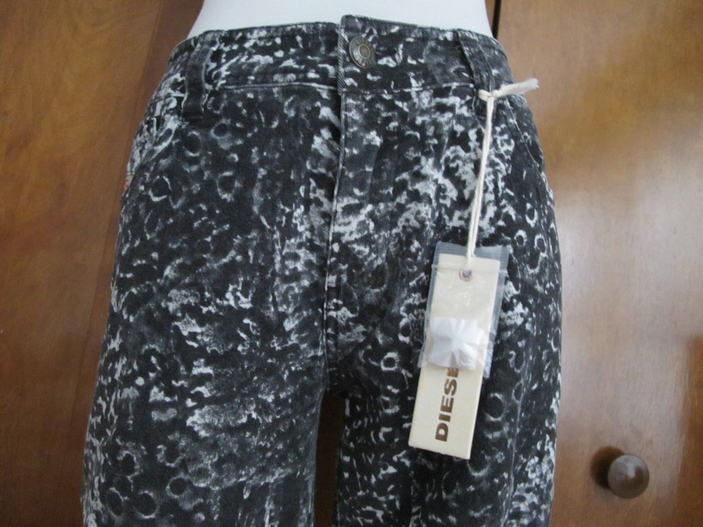 Diesel Women's Black/white Slim Pants New