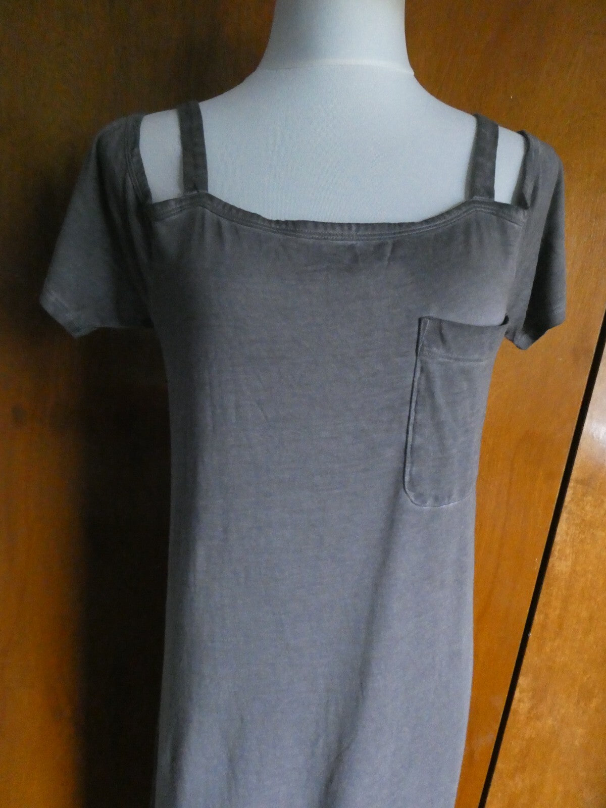 Anthropologie Cloth & Stone Women’s Gray Cold Shoulder Dress Size Small