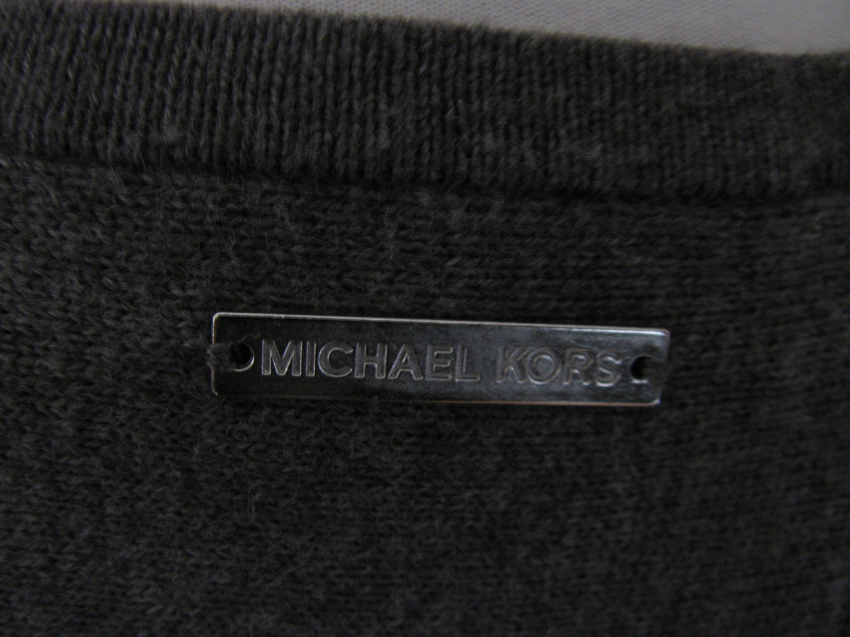 Michael Kors Women’s Derby Gray V-Neck Poncho L/XL 