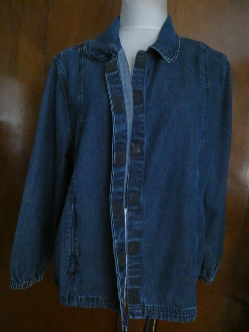 LL Bean Denim Women’s Long Sleeve Blue Lyocell/Cotton Jacket Size 16P 