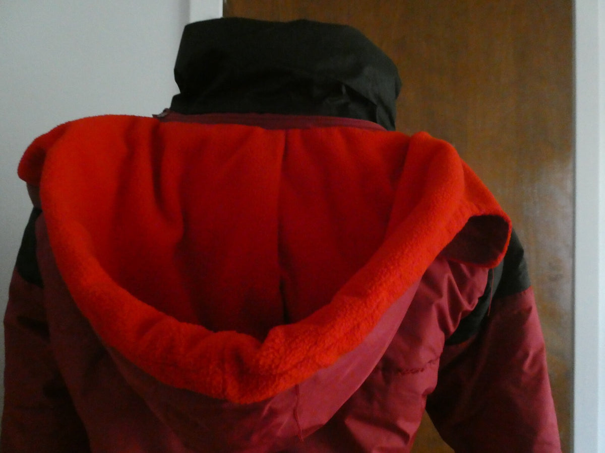JUST Women’s Jacket Coat Red/Black Removable Hooded Size Small
