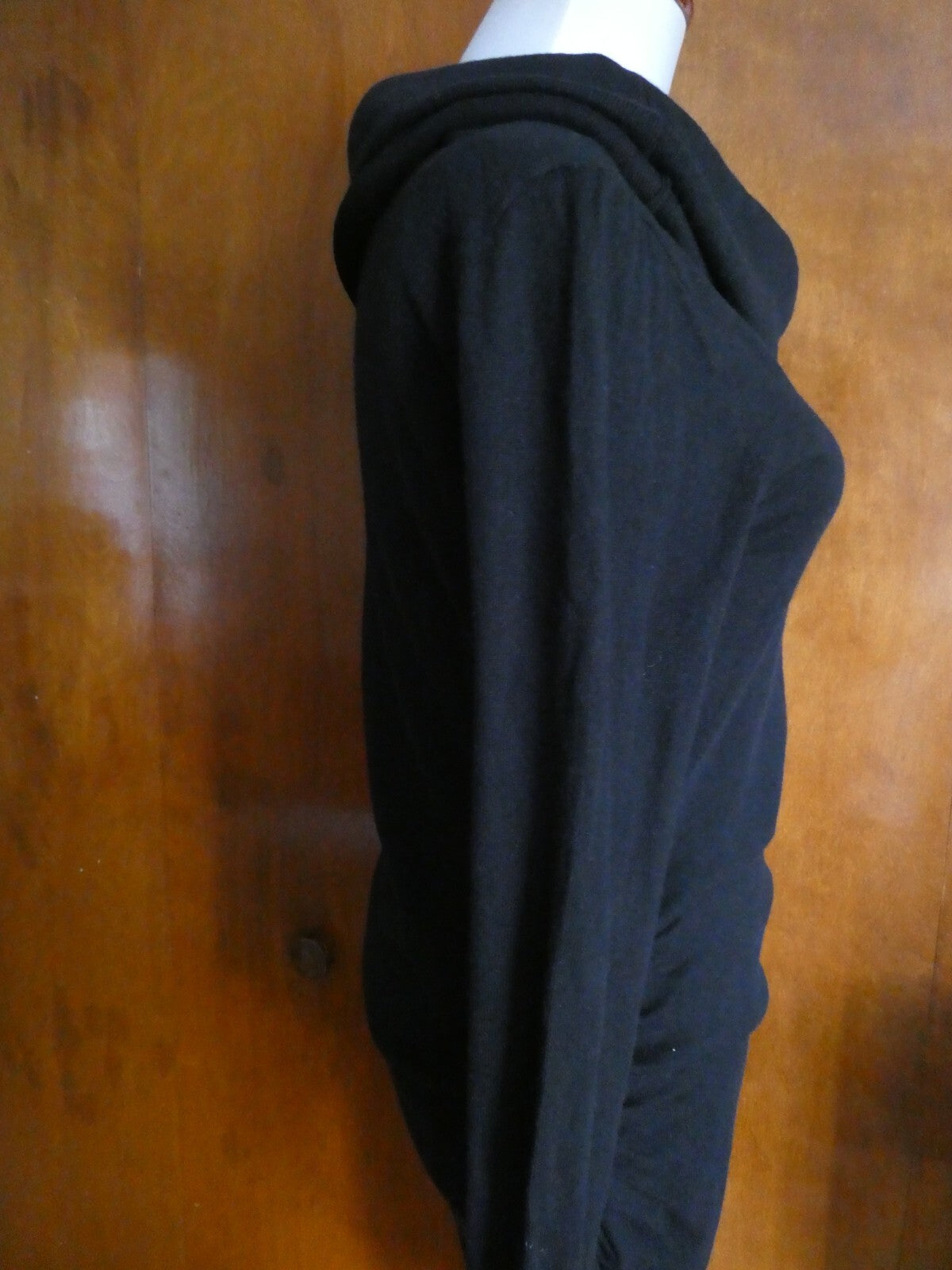 Rachel Roy women's stylish detailed black cowl neck long sleeves dress New