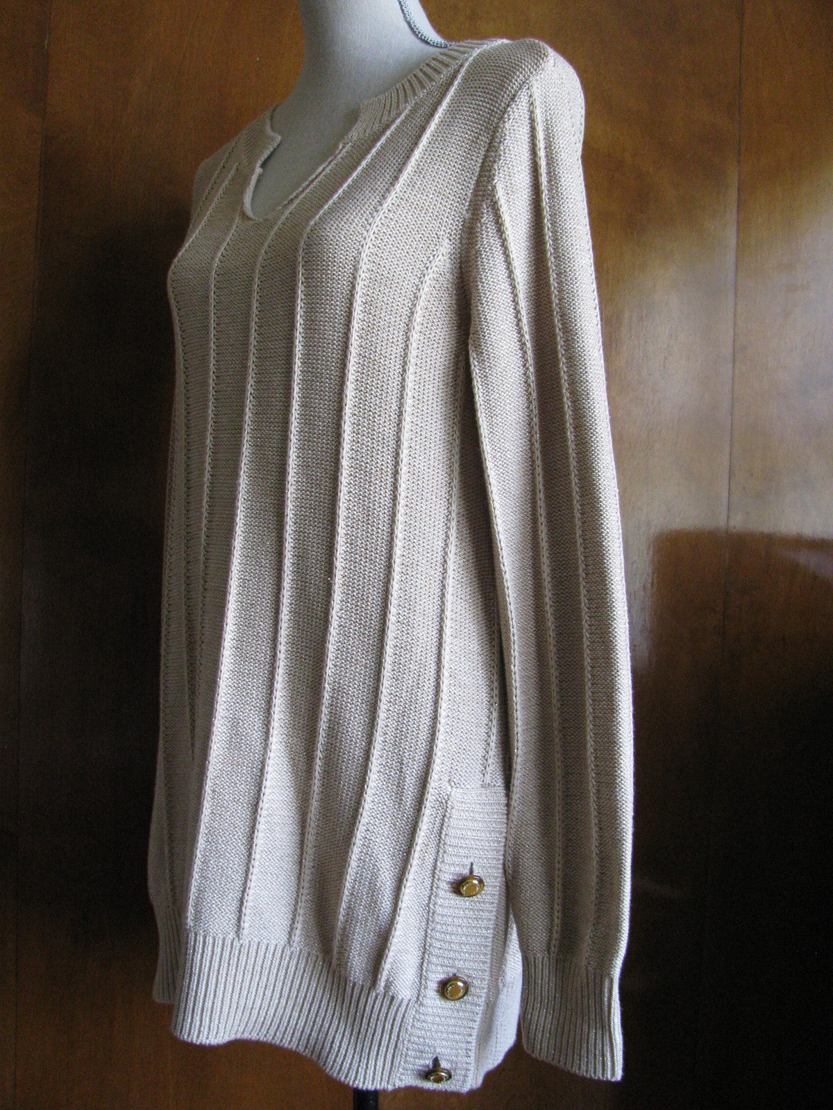 Calvin Klein women's heather safari tunic detailed sweater size Medium NWT