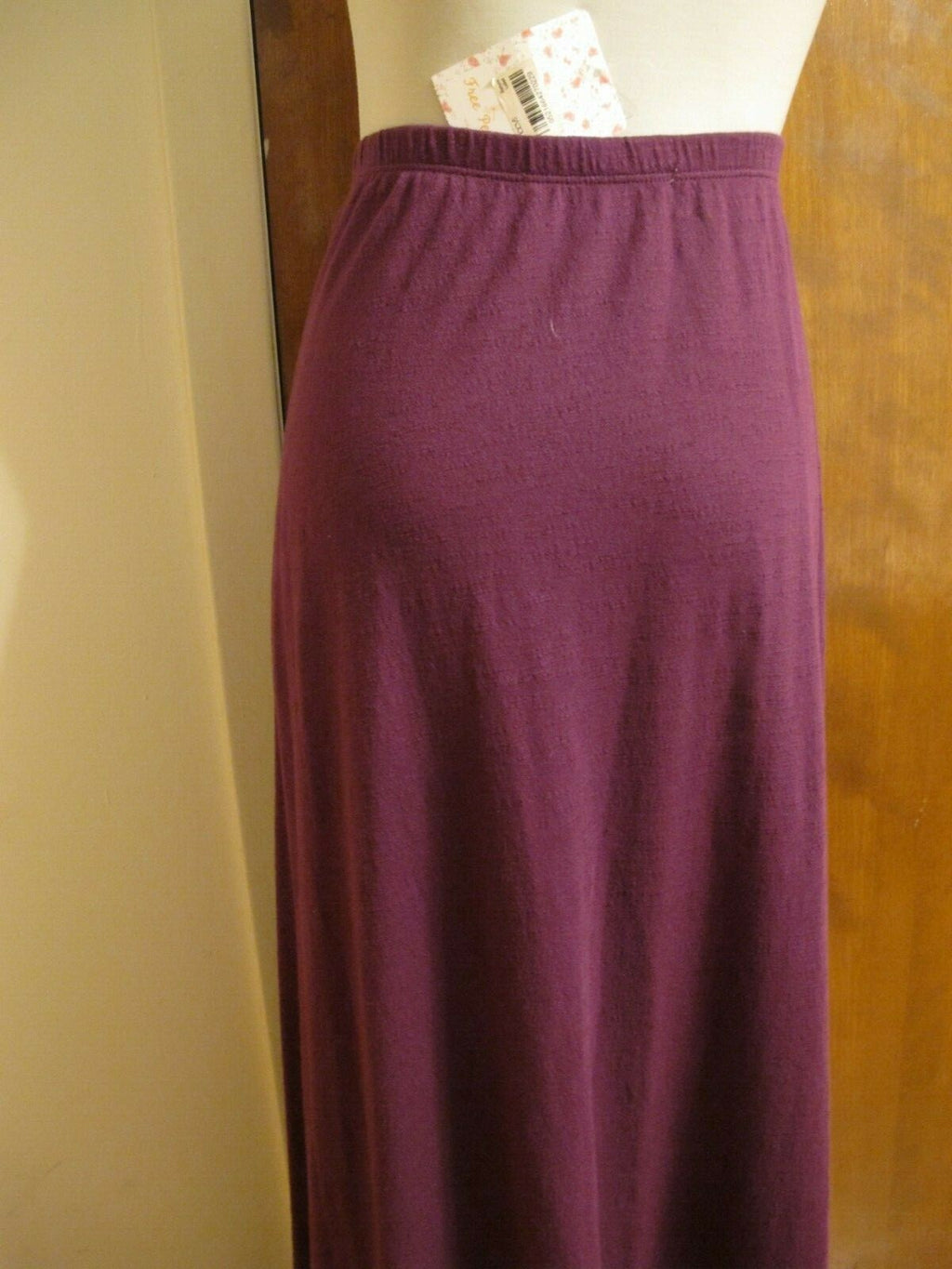 Free People Women's Plum Berry Detailed Long Soft Cotton Polyester  Skirt Small 