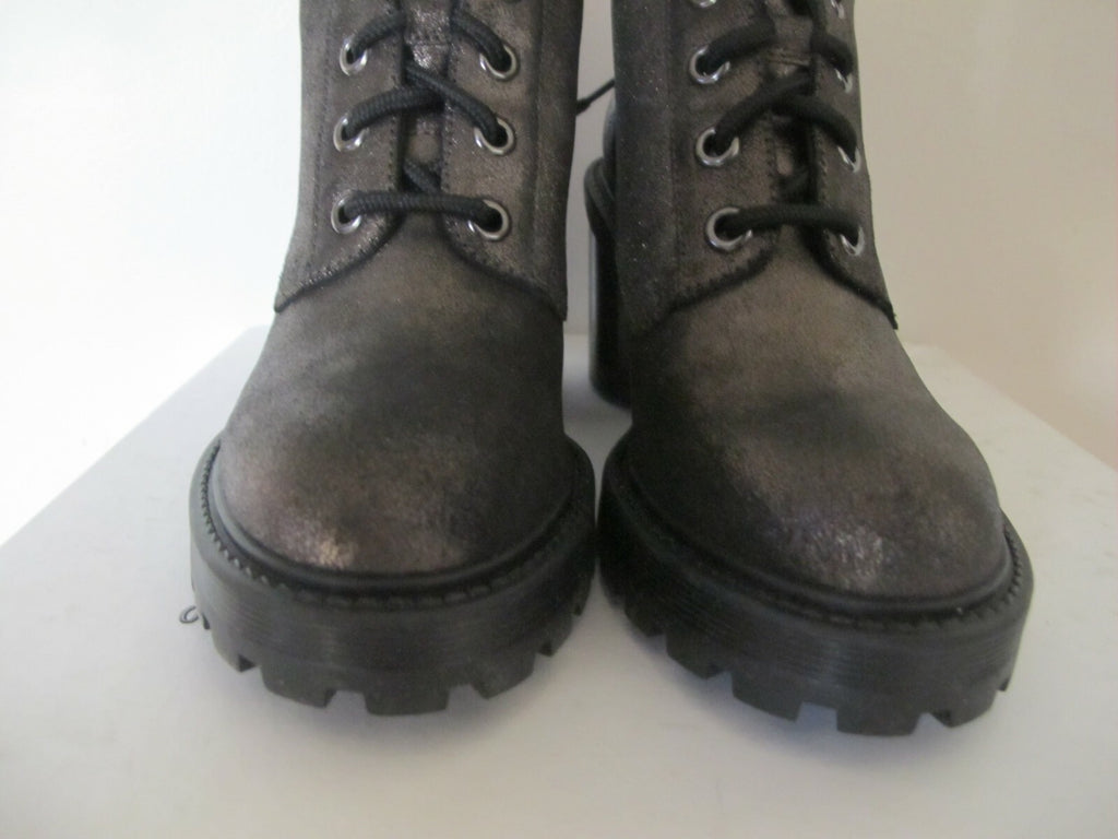 Marc Jacobs Women's Dark Silver Crosby Hiking Boot Ankle Size 38 (US 8)